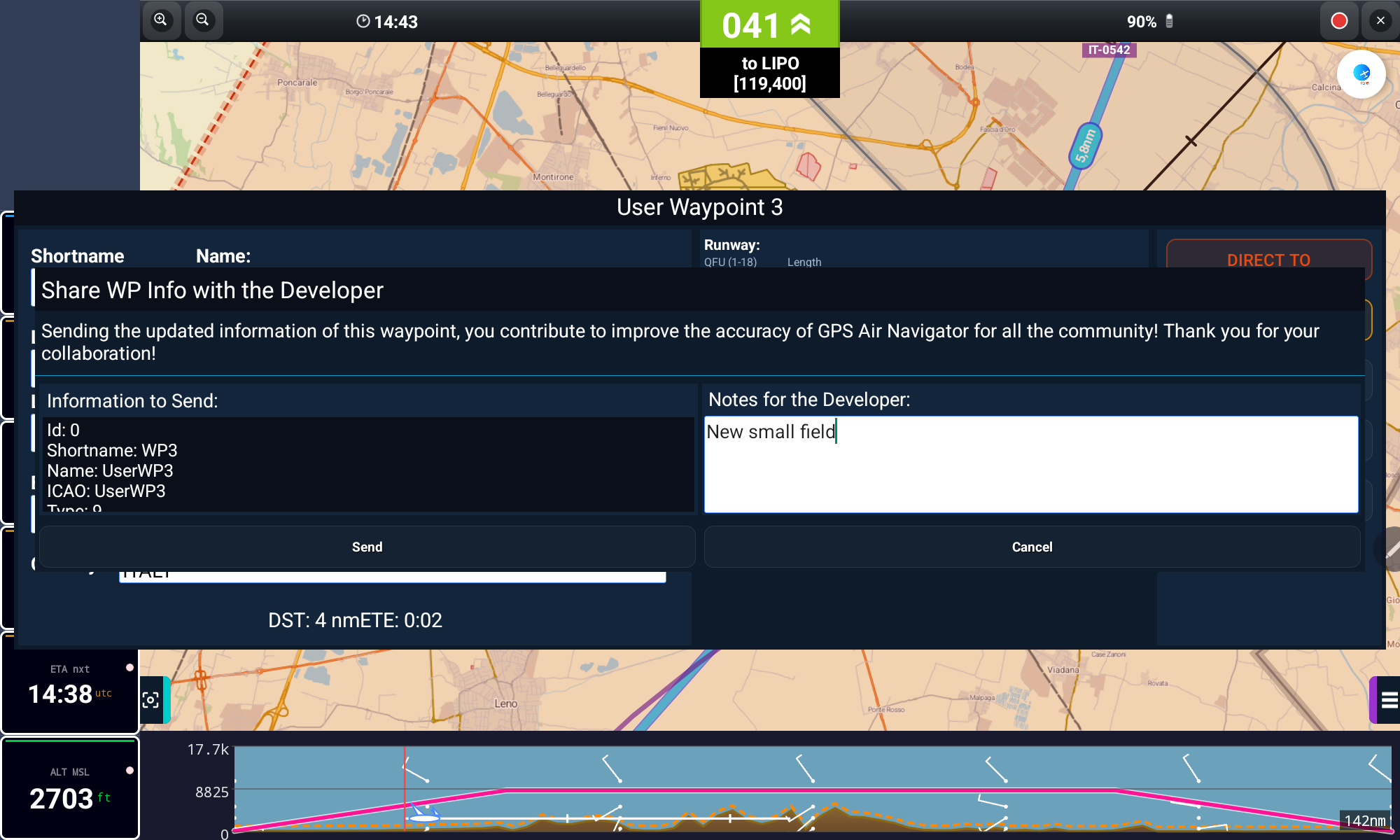 Sugerir actualización de waypoint
