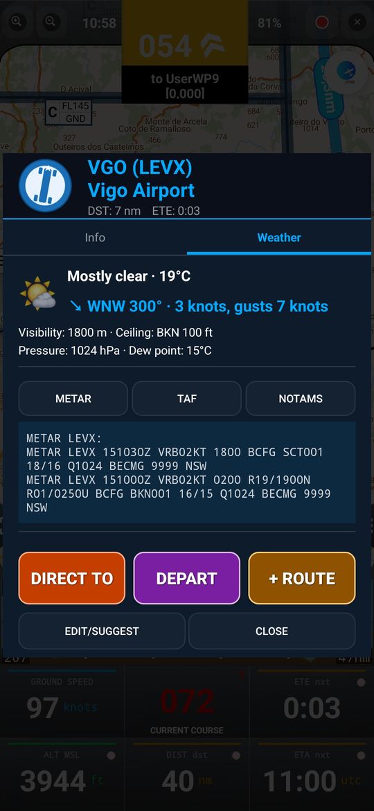Meteorologia do waypoint